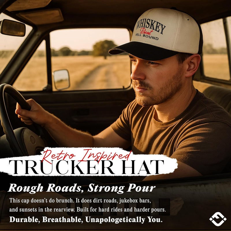 Funky Junque Vintage Canvas Snapback Hat - Adjustable 2 Tone Cap for Men Women - Put It On My, Cowboy, Girl Dad, Funny - Image 4